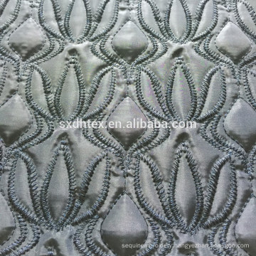 Padded winter embroidery quilting garment fabric